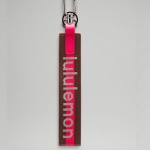 Lululemon Athletica Brown and Pink Keychain